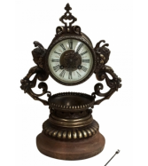19th Century Bronze & Brass Mantel Clock